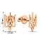 Золотые серьги-пусеты Герб Украины бриллиантами (арт. Т011758) – изображение 3