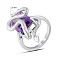 Серебряное кольцо Змея с аметистом (арт. 7501/2192558А) – изображение 2