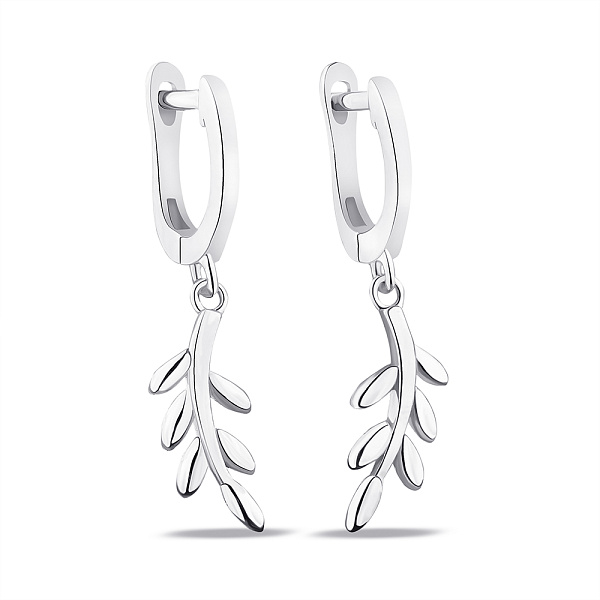 Срібні сережки без каменів (арт. 7502/9030) – зображення 1