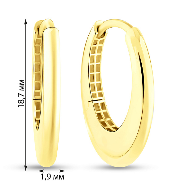 Серьги из желтого золота (арт. 1091315ж) – изображение 6