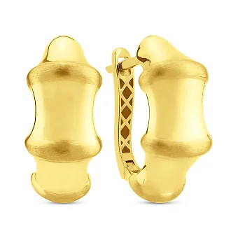 Сережки з жовтого золота без каміння (арт. 1091779жм)