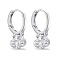 Серебряные сережки кольца с подвесками (арт. 7502/4286/10) – изображение 1