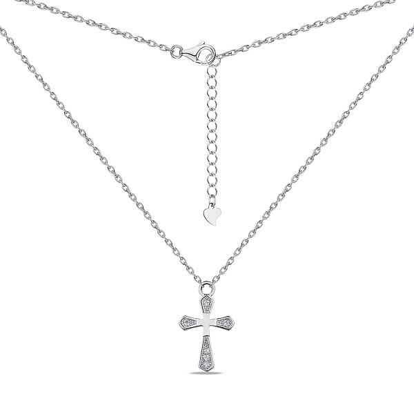 Колье из серебра Крестик с фианитами (арт. 7507/1833) – изображение 2