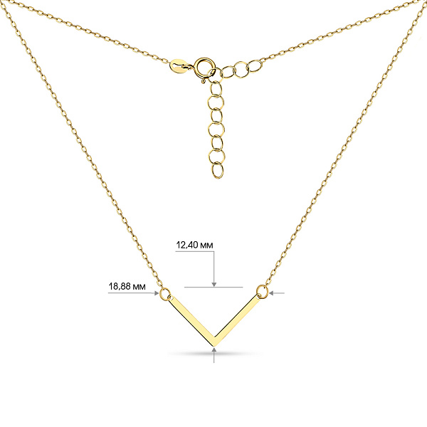 Колье из желтого золота (арт. 352166ж) – изображение 5