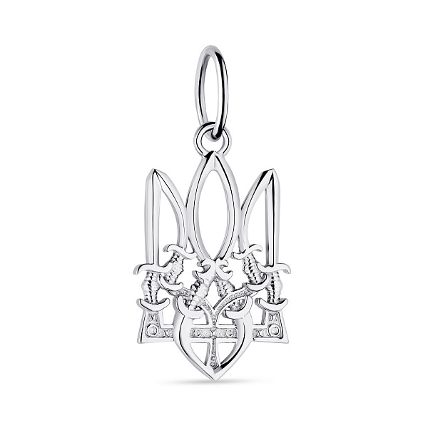 Подвес Трезубец-Герб Украины из серебра (арт. 7503/222пю) – изображение 1