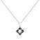 Серебряное колье Цветок с ониксом (арт. 7507/2380о) – изображение 1