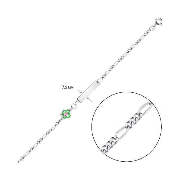 Детскией серебряный браслет "Божья коровка" (арт. 7509/3608ез) – изображение 3