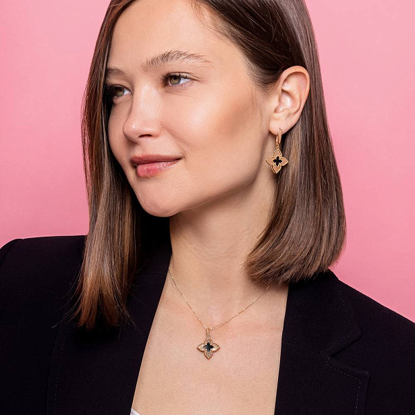 Золотий підвіс з оніксом (арт. 424887/20о) – зображення 3