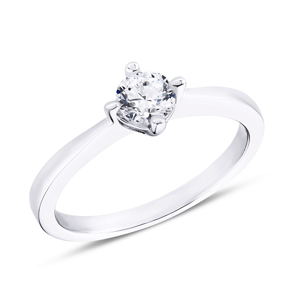 Серебряное кольцо с фианитом (арт. 7501/3796) – изображение 1
