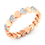 Золотое кольцо с фианитами (арт. 140055)