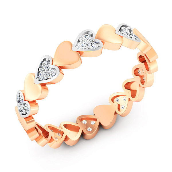 Золотое кольцо с фианитами (арт. 140055) – изображение 1