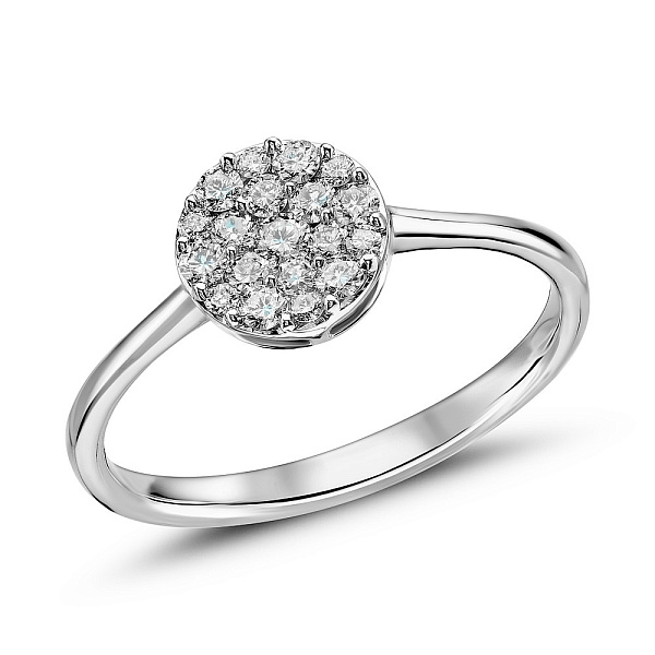 Золота каблучка з діамантами (арт. К341339020б) – зображення 1