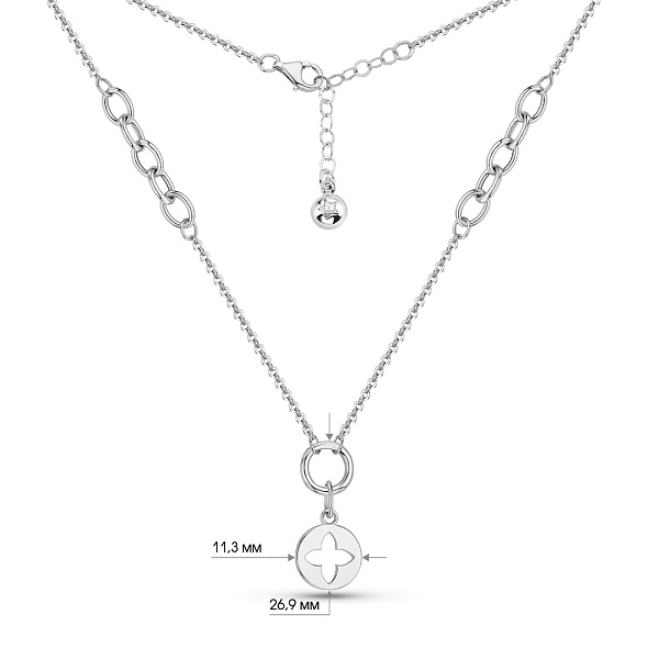 Золотое колье с подвеской (арт. 352680б) – изображение 3