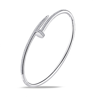 Фото Срібний браслет "Цвях" з фіанітами (арт. 7509/3550)