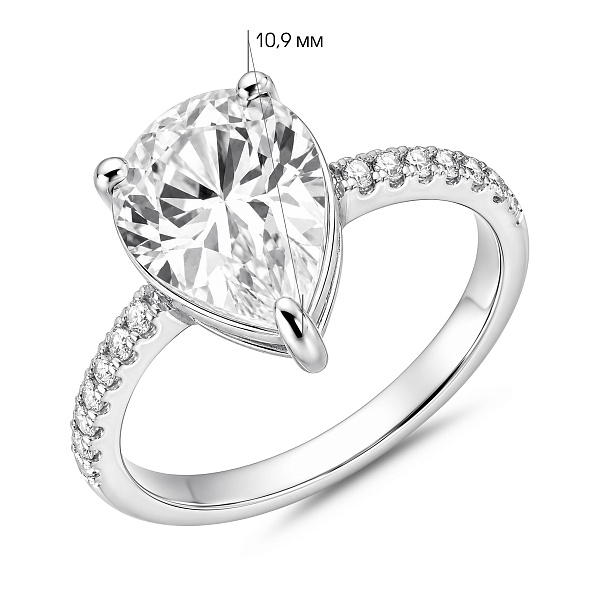 Серебряное кольцо с фианитами (арт. 7501/4550/2) – изображение 2