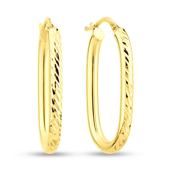 Серьги-кольца из желтого золота (арт. 1091571/30ж) – изображение 1