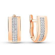 Золотые серьги с фианитами (арт. 111600)