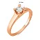 Каблучка з червоного золота з одним діамантом (арт. К011311020) – зображення 3