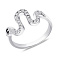 Серебряное кольцо Змея с фианитами (арт. 7501/8550ч) – изображение 1