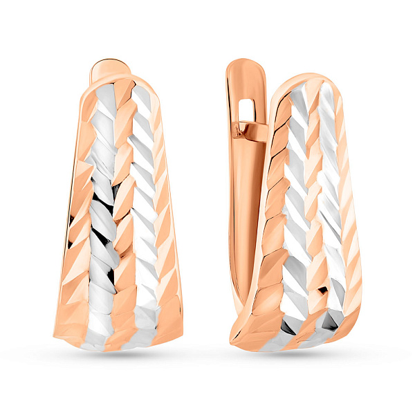 Золоті сережки з родіюванням (арт. 1091282р) – зображення 1