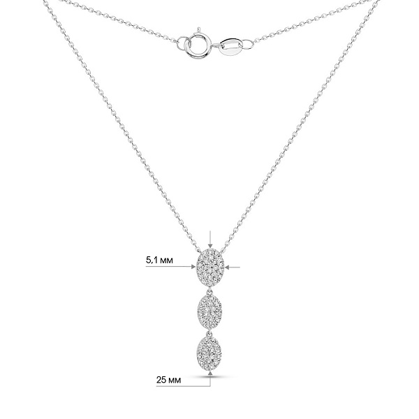 Колье из белого золота с бриллиантами (арт. Ц341566030б) – изображение 4