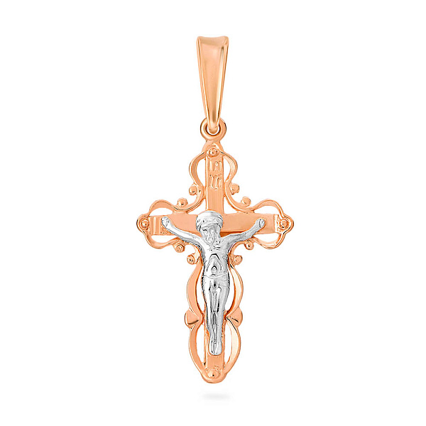 Золотий дитячий хрестик з розп'яттям (арт. 501327) – зображення 1