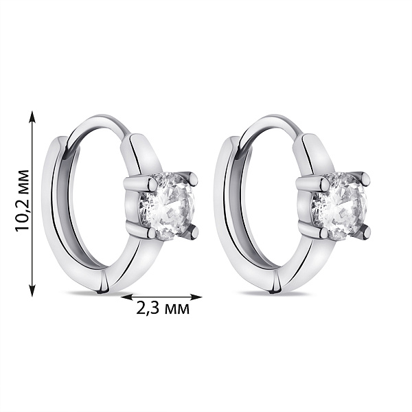 Серьги из серебра с фианитами (арт. 7502/3441/10) – изображение 2