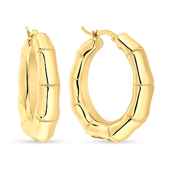 Фото Серьги-кольца Francelli из желтого золота (арт. е108743/25ж)