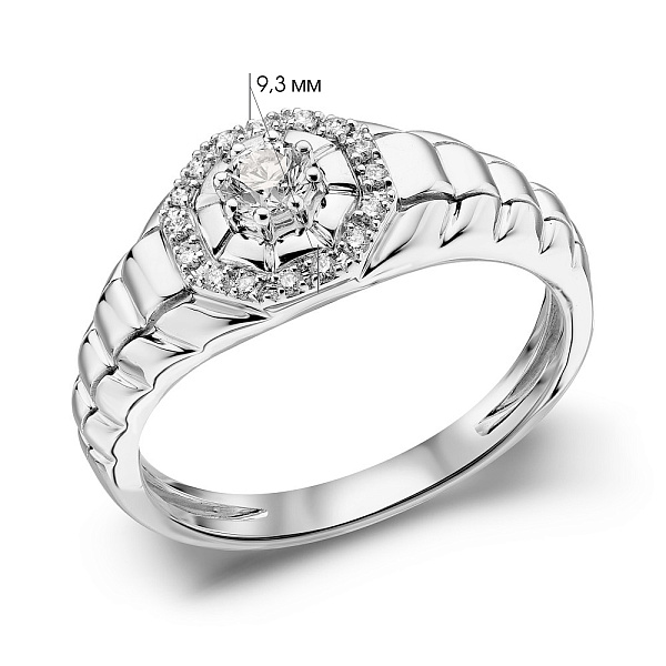 Золотая печатка с бриллиантами (арт. К341501040б) – изображение 2