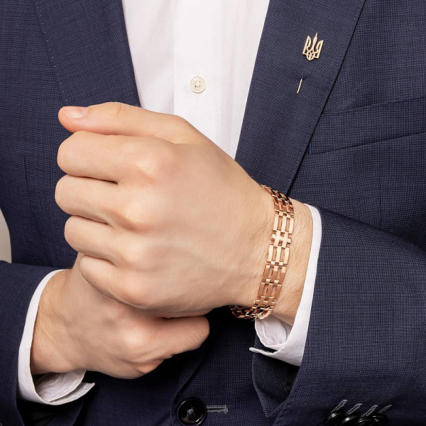 Золотий значок-шпилька на лацкан Тризуб (арт. 360006) – зображення 3