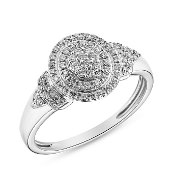 Фото Кольцо из золота с россыпью бриллиантов (арт. К341184020б)