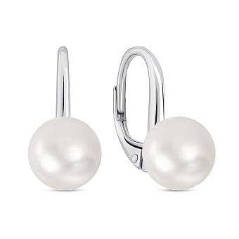 Фото Срібні сережки з перлинами (арт. 7502/9947жб)