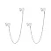 Серебряные серьги на два прокола "Сердечки"  (арт. 7518/6347) – изображение 1