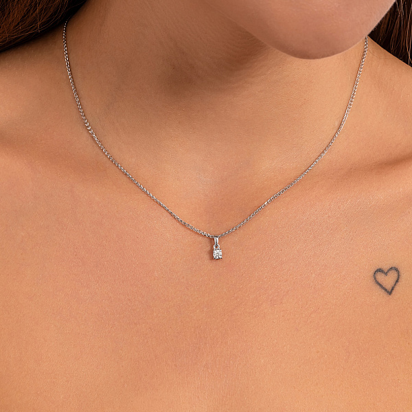 Золотая подвеска с бриллиантом (арт. П011152015б) – изображение 2