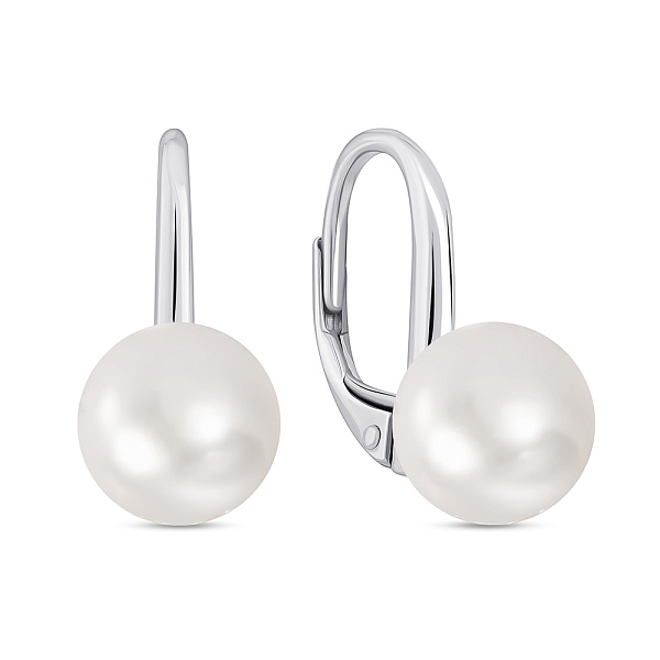 Срібні сережки з перлинами (арт. 7502/9947жб) – зображення 1