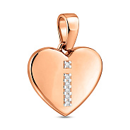 Фото Золотая подвеска Буква І с фианитами (арт. 440979)