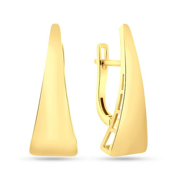 Золотые серьги без камней (арт. 107750ж) – изображение 1