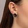 Золотые серьги Цветы Francelli (арт. 109730жкр) – изображение 2