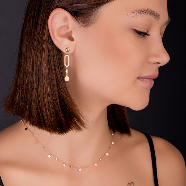 Золоте кольє з зірочками (арт. 352571кб) – зображення 4