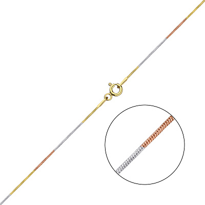 Серебряная цепочка плетения Снейк с родированием (арт. 0304203жбк)