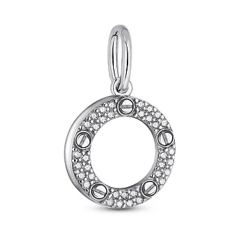 Срібний підвіс з фіанітами (арт. 7503/692пп)