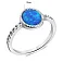 Серебряное кольцо с синим опалом (арт. 7501/6710Пос) – изображение 2