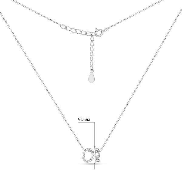 Серебряное колье с подвесками без камней (арт. 7507/2635) – изображение 3