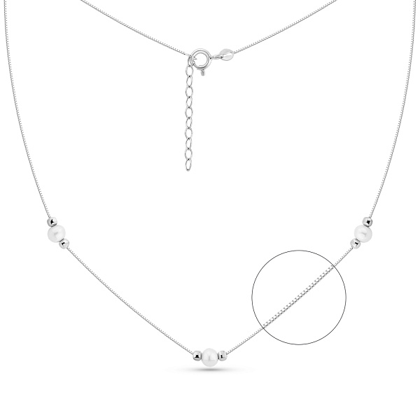 Золотое колье с жемчугом (арт. 352767бпрлб) – изображение 1