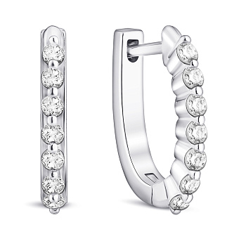 Серьги из серебра с фианитами (арт. 7502/10004)