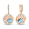 Золотые серьги-подвески с кварцем и фианитатами (арт. 103286Пкг) – изображение 1