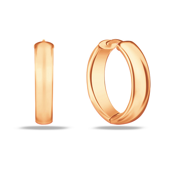 Сережки-конго з червоного золота (арт. 106301/10) – зображення 1