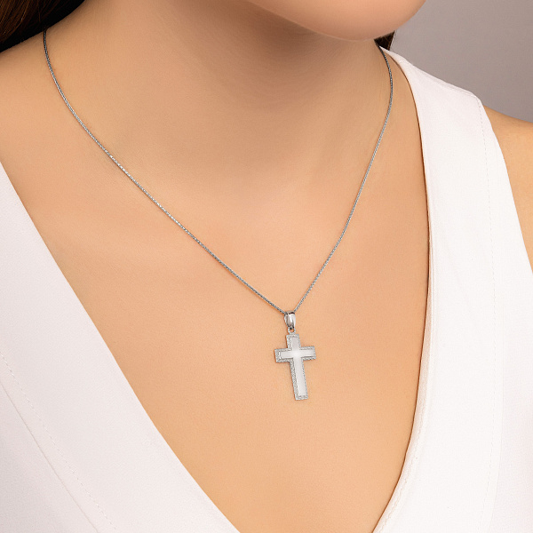 Золота підвіска-хрестик (арт. 440409б) – зображення 2