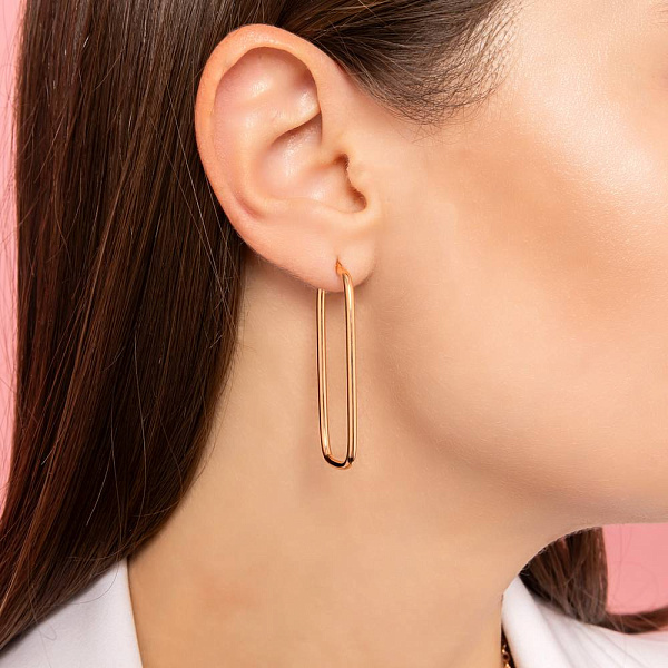 Серьги из красного золота (арт. 1091609/45) – изображение 3