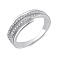 Серебряное широкое кольцо с фианитами (арт. 7501/8010) – изображение 1